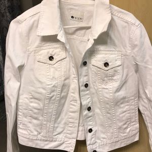 White jean jacket